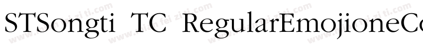 STSongti TC RegularEmojioneColor字体转换